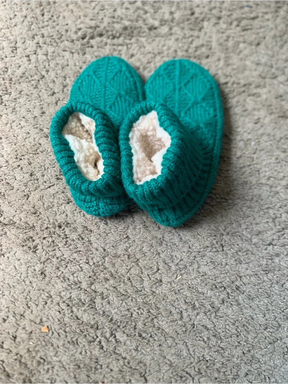 Bombas Teal Knit Sherpa-Lined Kids Slippers